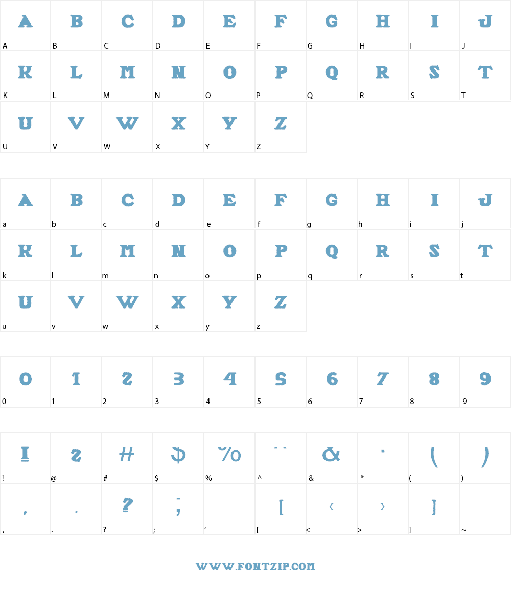 ALFRED LA MOULLE Font Character